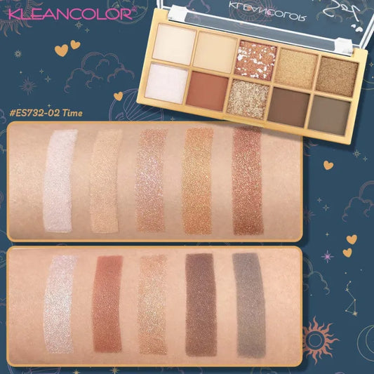 Paleta de Sombras Sol Mate KleanColor 10 Tonos - Time